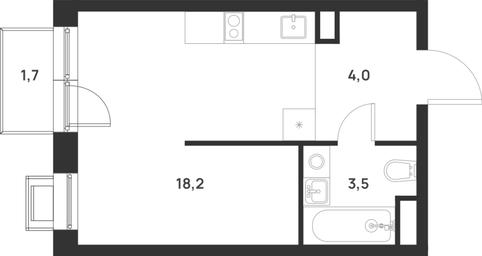 Apartment Sale, 26.2 sq. m. at Газопровод, Sosenskoye Settlement, Moscow, Russia #3 Apartment Sale, 26.2 sq. m. at Газопровод, Sosenskoye Settlement, Moscow, Russia #3