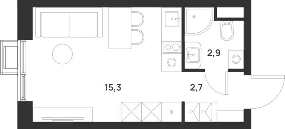 Apartment Sale, 20.9 sq. m. at Газопровод, Sosenskoye Settlement, Moscow, Russia #4