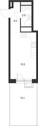Apartment Sale, 26.3 sq. m. at Газопровод, Sosenskoye Settlement, Moscow, Russia #3