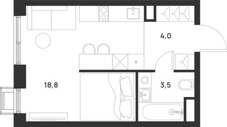 Apartment Sale, 26.3 sq. m. at Газопровод, Sosenskoye Settlement, Moscow, Russia #4