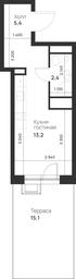 Apartment Sale, 25.5平方米 at Газопровод, Sosenskoye Settlement, Moscow, Russia #4