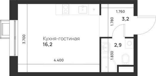Apartment Sale, 22.3 sq. m. at Газопровод, Sosenskoye Settlement, Moscow, Russia #4