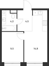 1-BD Apartment Sale, 33 sq. m. at Газопровод, Sosenskoye Settlement, Moscow, Russia #3 1-BD Apartment Sale, 33 sq. m. at Газопровод, Sosenskoye Settlement, Moscow, Russia #3