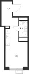 Apartment Sale, 21.3 sq. m. at Газопровод, Sosenskoye Settlement, Moscow, Russia #3
