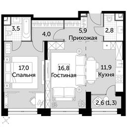 2-BD Apartment Sale, 63.2 sq. m. at Sydney City, Shenogina Street, 2, Moscow, Russia #3