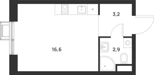 Apartment Sale, 22.7 sq. m. at Газопровод, Sosenskoye Settlement, Moscow, Russia #3