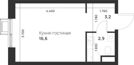 Apartment Sale, 22.7 sq. m. at Газопровод, Sosenskoye Settlement, Moscow, Russia #4
