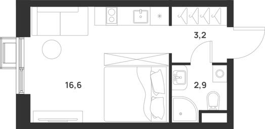 Apartment Sale, 22.7 sq. m. at Газопровод, Sosenskoye Settlement, Moscow, Russia #2