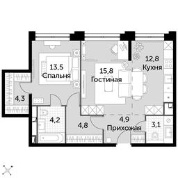 2-BD Apartment Sale, 63.4平方米 at Sydney City, Shenogina Street, 2, Moscow, Russia #2 2-BD Apartment Sale, 63.4平方米 at Sydney City, Shenogina Street, 2, Moscow, Russia #2