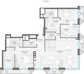 4-BD Apartment Sale, 246.2 sq. m. at Tishinskiy bulvar, Gruzinsky Val Street, 10, Moscow, Russia #4