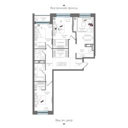 2-BD Apartment Sale, 97.6 sq. m. at Preobrazhenskaya ploschad, 1st Bukhvostova Street, Moscow, Russia #3