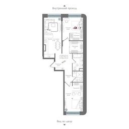 2-BD Apartment Sale, 72.1 sq. m. at Preobrazhenskaya ploschad, 1st Bukhvostova Street, Moscow, Russia #3