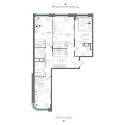 3-BD Apartment Sale, 97.7 sq. m. at Preobrazhenskaya ploschad, 1st Bukhvostova Street, Moscow, Russia #4