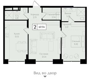 2-BD Apartment Sale, 67.7 sq. m. at Preobrazhenskaya ploschad, 1st Bukhvostova Street, Moscow, Russia #2