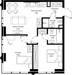 2-BD Apartment Sale, 63.13 sq. m. at Jois, 3rd Silikatny Drive, 10, Moscow, Russia #4