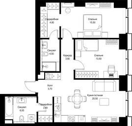 Продажа 2-комн. квартиры, 75,1 м² в ЖК «Мультиквартал CITYZEN», Вишнёвая улица, Москва, Россия #2 Продажа 2-комн. квартиры, 75,1 м² в ЖК «Мультиквартал CITYZEN», Вишнёвая улица, Москва, Россия #2