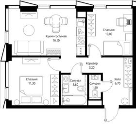 2-BD Apartment Sale, 52.5平方米 at Multikvartal CITYZEN, Vishnyovaya Street, Moscow, Russia #4