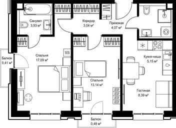 2-BD Apartment Sale, 59.89平方米 at Seliger City, Ilmenskiy Drive, 14к3, Moscow, Russia #3 2-BD Apartment Sale, 59.89平方米 at Seliger City, Ilmenskiy Drive, 14к3, Moscow, Russia #3