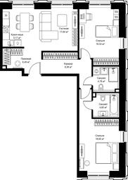 2-BD Apartment Sale, 82.02平方米 at Seliger City, Ilmenskiy Drive, 14к3, Moscow, Russia #3 2-BD Apartment Sale, 82.02平方米 at Seliger City, Ilmenskiy Drive, 14к3, Moscow, Russia #3