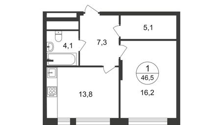 Apartment Sale, 46.5 sq. m. at Peredelkino Blizhnee, Korneya Chukovskogo Street, 1, Vnukovskoye Settlement, Moscow, Russia #2 Apartment Sale, 46.5 sq. m. at Peredelkino Blizhnee, Korneya Chukovskogo Street, 1, Vnukovskoye Settlement, Moscow, Russia #2