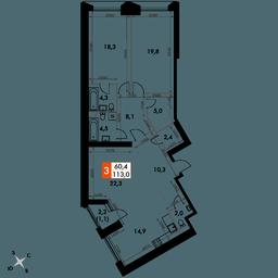3-BD Apartment Sale, 113平方米 at Arkhitektor, Akademika Volgina Street, 2Д, Moscow, Russia #3 3-BD Apartment Sale, 113平方米 at Arkhitektor, Akademika Volgina Street, 2Д, Moscow, Russia #3