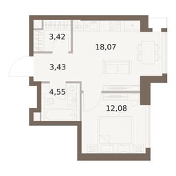 1-BD Apartment Sale, 41.55平方米 at The Five, 5th Donskoy Drive, вл21к6, Moscow, Russia #2 1-BD Apartment Sale, 41.55平方米 at The Five, 5th Donskoy Drive, вл21к6, Moscow, Russia #2