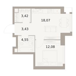 1-BD Apartment Sale, 41.55平方米 at The Five, 5th Donskoy Drive, вл21к6, Moscow, Russia #3 1-BD Apartment Sale, 41.55平方米 at The Five, 5th Donskoy Drive, вл21к6, Moscow, Russia #3