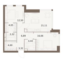 2-BD Apartment Sale, 76.4平方米 at The Five, 5th Donskoy Drive, вл21к6, Moscow, Russia #2