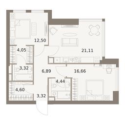 2-BD Apartment Sale, 76.4平方米 at The Five, 5th Donskoy Drive, вл21к6, Moscow, Russia #3