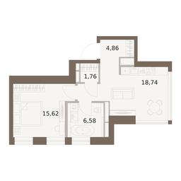 1-BD Apartment Sale, 47.56平方米 at The Five, 5th Donskoy Drive, вл21к6, Moscow, Russia #2 1-BD Apartment Sale, 47.56平方米 at The Five, 5th Donskoy Drive, вл21к6, Moscow, Russia #2