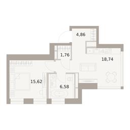 1-BD Apartment Sale, 47.56平方米 at The Five, 5th Donskoy Drive, вл21к6, Moscow, Russia #3 1-BD Apartment Sale, 47.56平方米 at The Five, 5th Donskoy Drive, вл21к6, Moscow, Russia #3