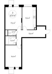 2-BD Apartment Sale, 68.6 sq. m. at Peredelkino Blizhnee, Korneya Chukovskogo Street, 1, Vnukovskoye Settlement, Moscow, Russia #2 2-BD Apartment Sale, 68.6 sq. m. at Peredelkino Blizhnee, Korneya Chukovskogo Street, 1, Vnukovskoye Settlement, Moscow, Russia #2