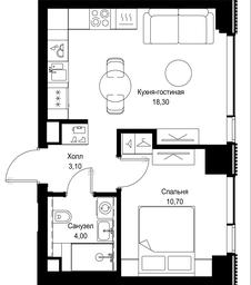 1-BD Apartment Sale, 36.1 sq. m. at Multikvartal CITYZEN, Vishnyovaya Street, Moscow, Russia #4