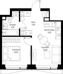 1-BD Apartment Sale, 35.4平方米 at Multikvartal CITYZEN, Vishnyovaya Street, Moscow, Russia #3 1-BD Apartment Sale, 35.4平方米 at Multikvartal CITYZEN, Vishnyovaya Street, Moscow, Russia #3
