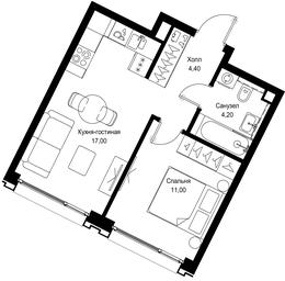 1-BD Apartment Sale, 36.6 sq. m. at Multikvartal CITYZEN, Vishnyovaya Street, Moscow, Russia #2 1-BD Apartment Sale, 36.6 sq. m. at Multikvartal CITYZEN, Vishnyovaya Street, Moscow, Russia #2