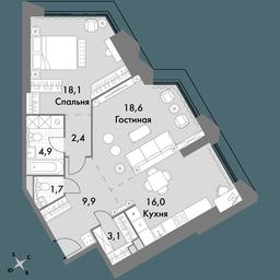 2-BD Apartment Sale, 74.7 sq. m. at Arkhitektor, Akademika Volgina Street, 2Д, Moscow, Russia #3 2-BD Apartment Sale, 74.7 sq. m. at Arkhitektor, Akademika Volgina Street, 2Д, Moscow, Russia #3