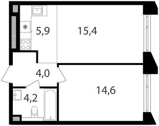 1-BD Apartment Sale, 44.1平方米 at Petrovskiy Park II, Stary Petrovsko-Razumovsky Drive, 1/23, Moscow, Russia #2 1-BD Apartment Sale, 44.1平方米 at Petrovskiy Park II, Stary Petrovsko-Razumovsky Drive, 1/23, Moscow, Russia #2