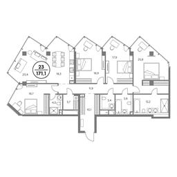 4-BD Apartment Sale, 171.1 sq. m. at Monblan, Shlyuzovaya Embankment, 2/1с1, Moscow, Russia #3 4-BD Apartment Sale, 171.1 sq. m. at Monblan, Shlyuzovaya Embankment, 2/1с1, Moscow, Russia #3