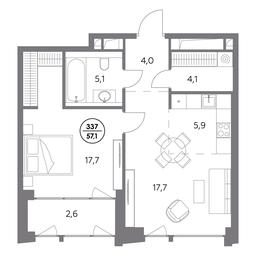 2-BD Apartment Sale, 57.1 sq. m. at Monblan, Shlyuzovaya Embankment, 2/1с1, Moscow, Russia #4