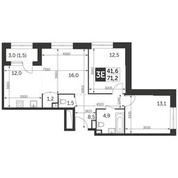 3-BD Apartment Sale, 71.2 sq. m. at Rezhisser, Vilgelma Pika Street, 3, Moscow, Russia #2 3-BD Apartment Sale, 71.2 sq. m. at Rezhisser, Vilgelma Pika Street, 3, Moscow, Russia #2