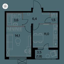 1-BD Apartment Sale, 38.2 sq. m. at Yzhnaya Bitsa, Yuzhnaya Bitsa Residential Complex, posyolok Bittsa, Leninskiy City District, Moscow Region, Russia #3 1-BD Apartment Sale, 38.2 sq. m. at Yzhnaya Bitsa, Yuzhnaya Bitsa Residential Complex, posyolok Bittsa, Leninskiy City District, Moscow Region, Russia #3