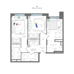 2-BD Apartment Sale, 73.2 sq. m. at Preobrazhenskaya ploschad, 1st Bukhvostova Street, Moscow, Russia #3 2-BD Apartment Sale, 73.2 sq. m. at Preobrazhenskaya ploschad, 1st Bukhvostova Street, Moscow, Russia #3