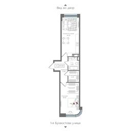 1-BD Apartment Sale, 47.8平方米 at Preobrazhenskaya ploschad, 1st Bukhvostova Street, Moscow, Russia #3 1-BD Apartment Sale, 47.8平方米 at Preobrazhenskaya ploschad, 1st Bukhvostova Street, Moscow, Russia #3