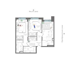 2-BD Apartment Sale, 74.2平方米 at Preobrazhenskaya ploschad, 1st Bukhvostova Street, Moscow, Russia #3 2-BD Apartment Sale, 74.2平方米 at Preobrazhenskaya ploschad, 1st Bukhvostova Street, Moscow, Russia #3