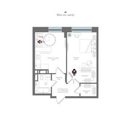 1-BD Apartment Sale, 45.5 sq. m. at Preobrazhenskaya ploschad, 1st Bukhvostova Street, Moscow, Russia #3