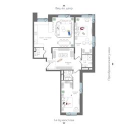 2-BD Apartment Sale, 97.1 sq. m. at Preobrazhenskaya ploschad, 1st Bukhvostova Street, Moscow, Russia #3 2-BD Apartment Sale, 97.1 sq. m. at Preobrazhenskaya ploschad, 1st Bukhvostova Street, Moscow, Russia #3