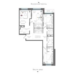 3-BD Apartment Sale, 97.4 sq. m. at Preobrazhenskaya ploschad, 1st Bukhvostova Street, Moscow, Russia #4