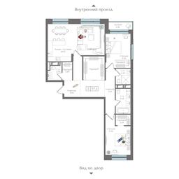2-BD Apartment Sale, 97.4 sq. m. at Preobrazhenskaya ploschad, 1st Bukhvostova Street, Moscow, Russia #4