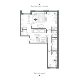 3-BD Apartment Sale, 94.2 sq. m. at Preobrazhenskaya ploschad, 1st Bukhvostova Street, Moscow, Russia #4