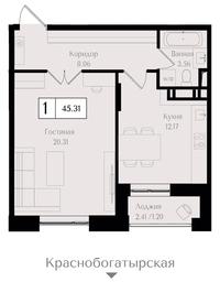 1-BD Apartment Sale, 45.3平方米 at Preobrazhenskaya ploschad, 1st Bukhvostova Street, Moscow, Russia #2 1-BD Apartment Sale, 45.3平方米 at Preobrazhenskaya ploschad, 1st Bukhvostova Street, Moscow, Russia #2